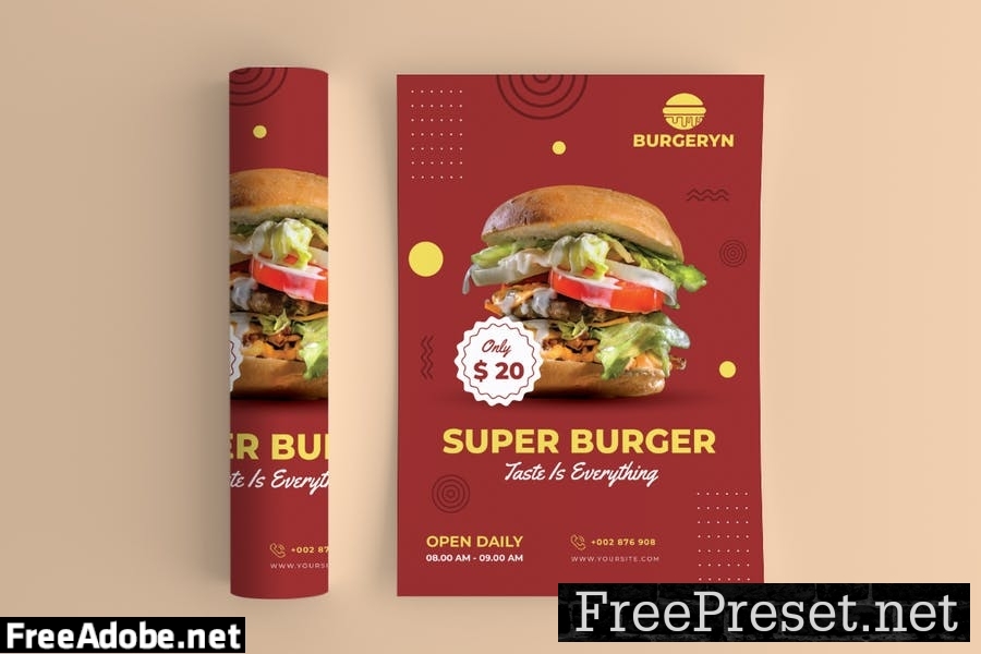 Burger Food Flyer Q7BDMLQ