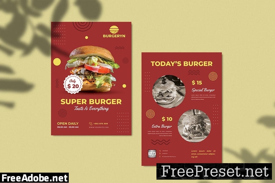 Burger Food Flyer Q7BDMLQ