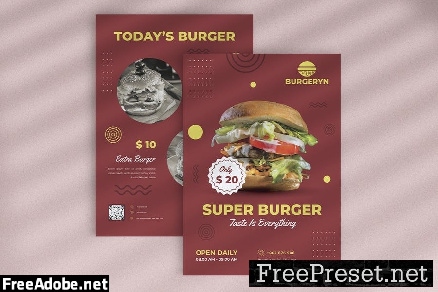 Burger Food Flyer Q7BDMLQ