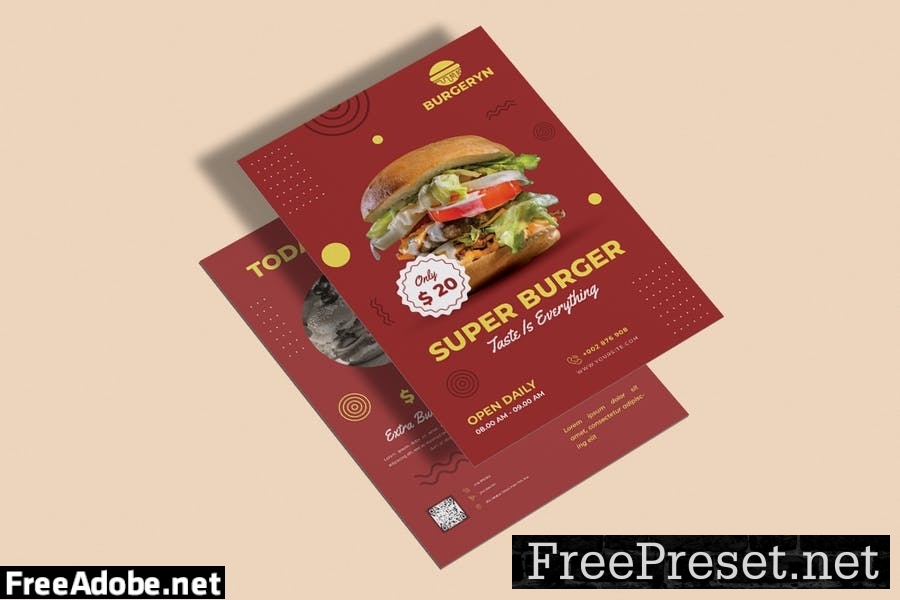 Burger Food Flyer Q7BDMLQ