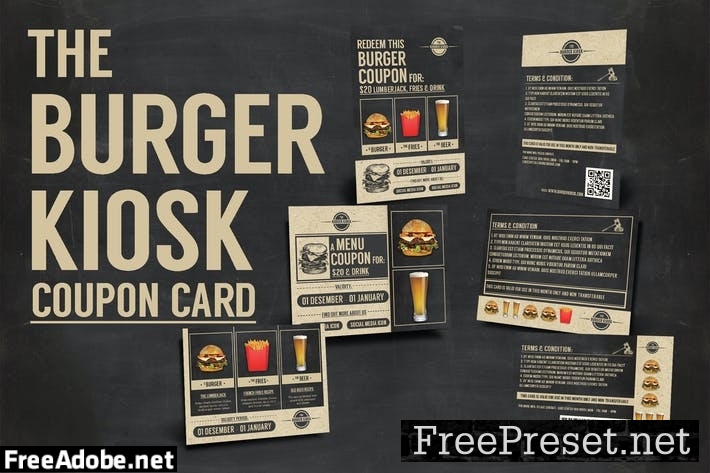 Burger Kiosk Coupon Card Z7GY2B