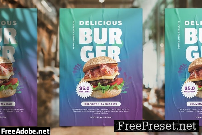 Burger Promotion Flyer JRGY7QK