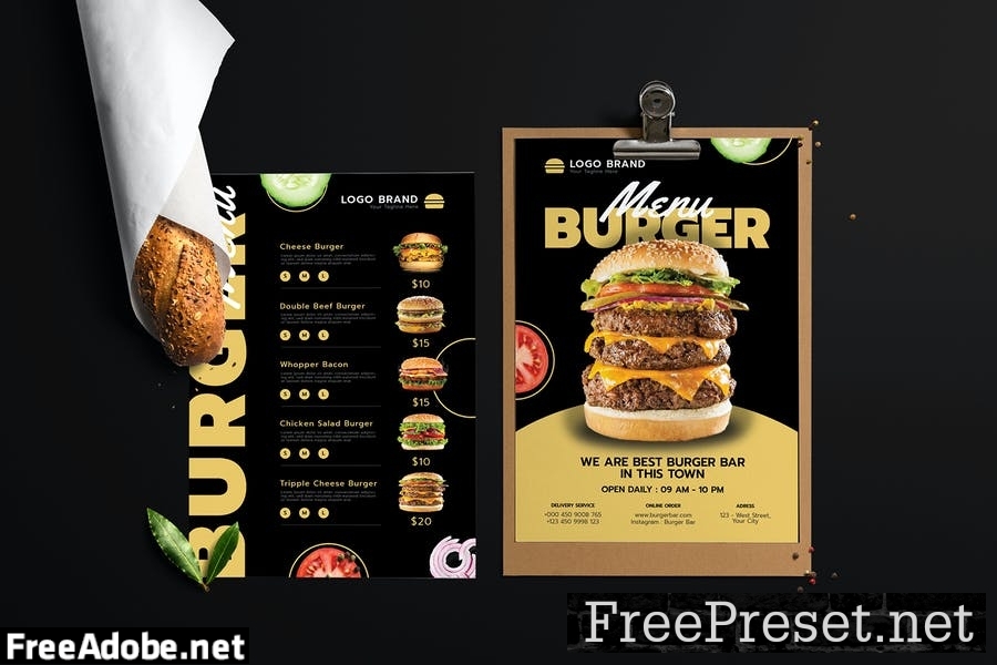 Burger | Restaurant Menu 48DXM59