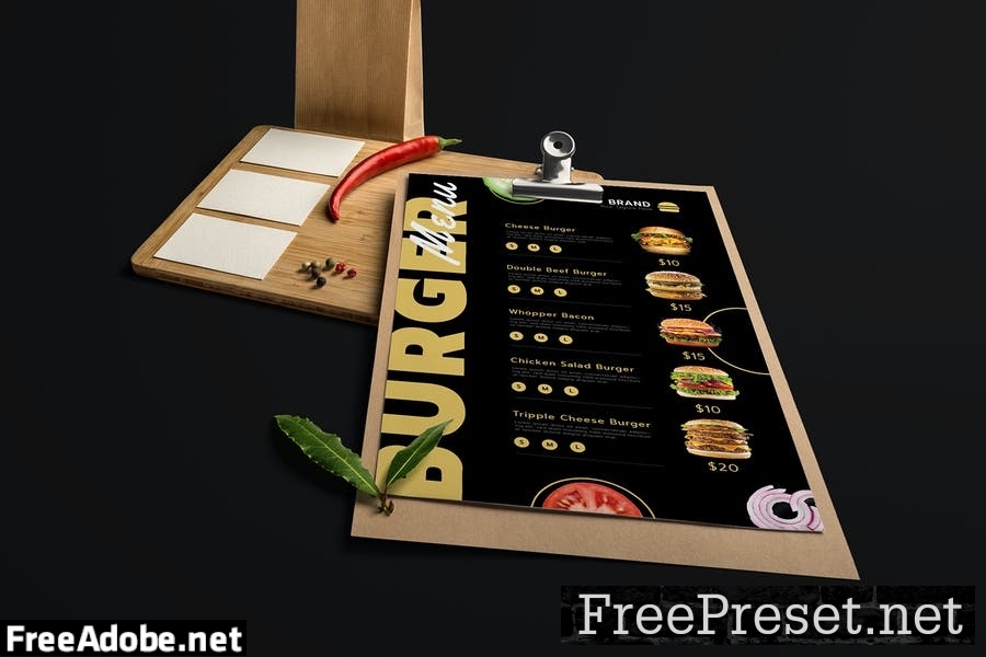 Burger | Restaurant Menu 48DXM59