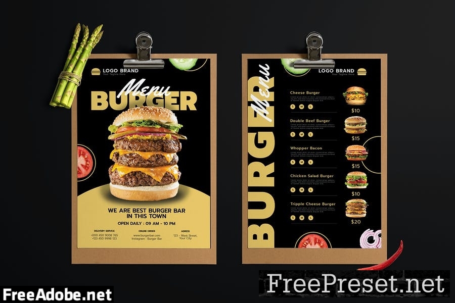 Burger | Restaurant Menu 48DXM59