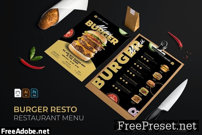 Burger | Restaurant Menu 48DXM59