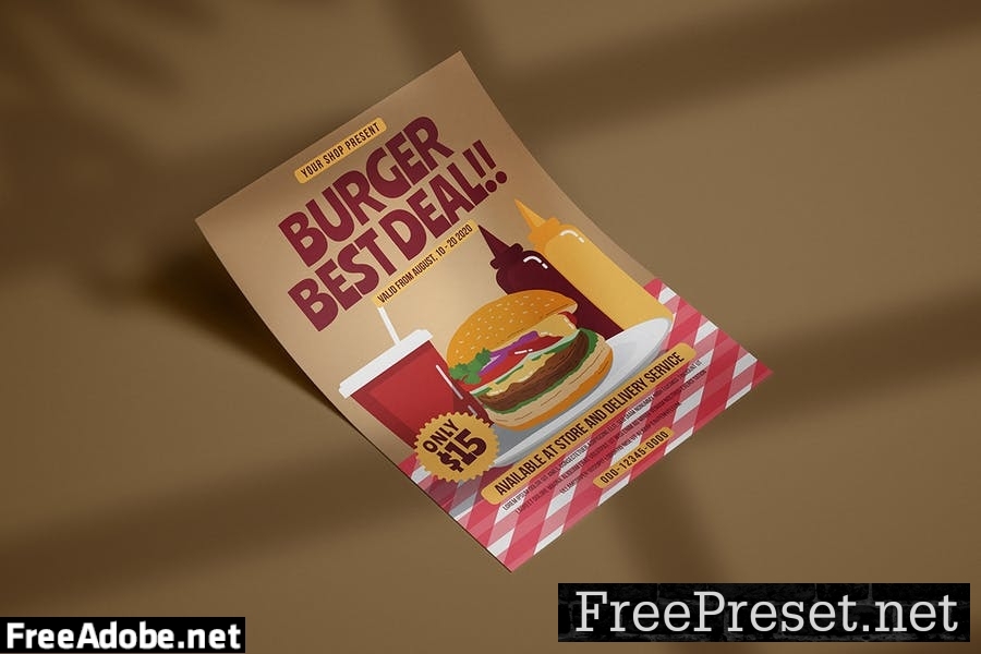 Burger Shop Sale - Flyer Template