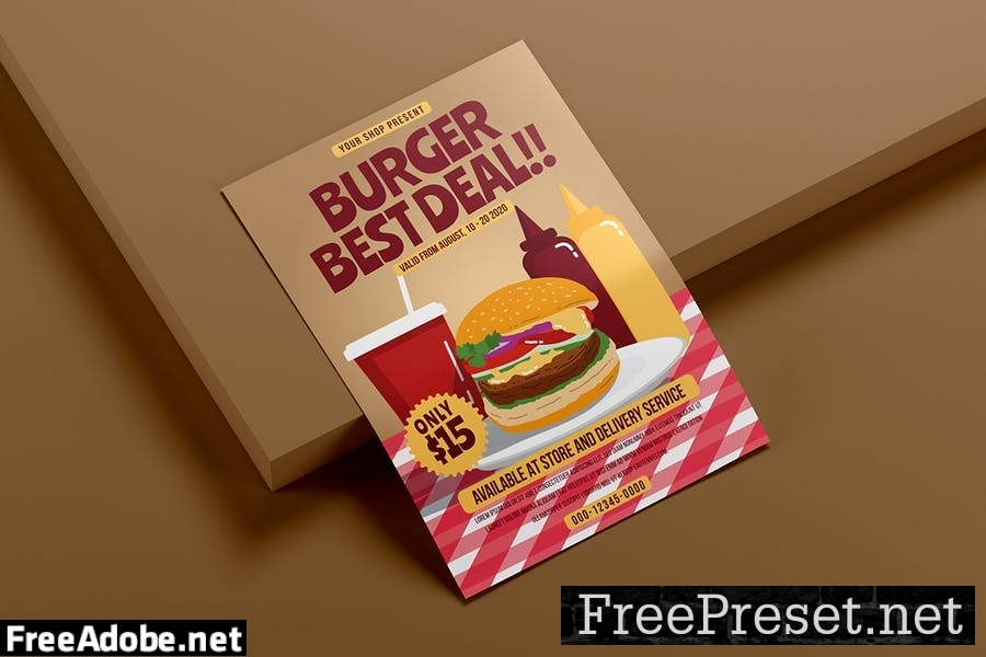 Burger Shop Sale - Flyer Template