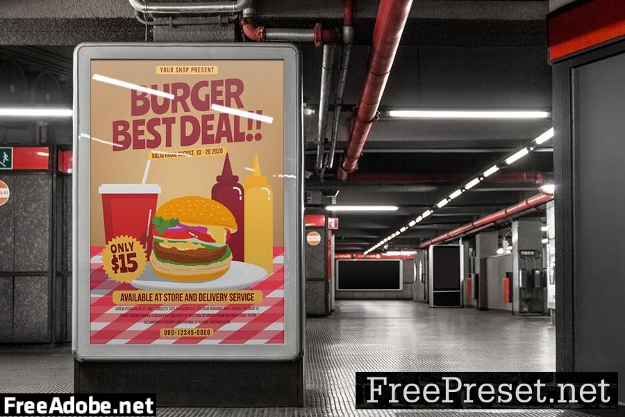 Burger Shop Sale - Flyer Template