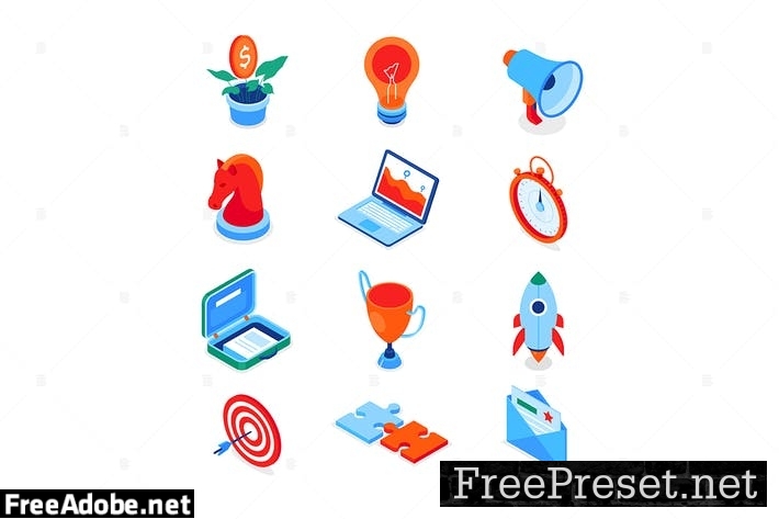 Business and marketing - modern isometric icons NNCHB4R