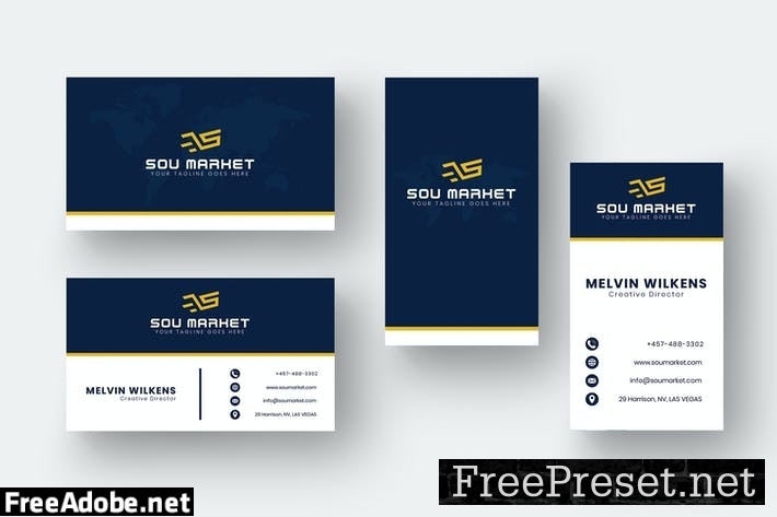 Business Card Name Horizontal and Vertical E6TY8JL