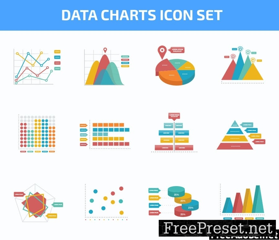 Business Charts Icon Set