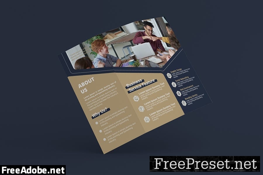 Business Digital Marketing Trifold Brochure 4DWSW7X