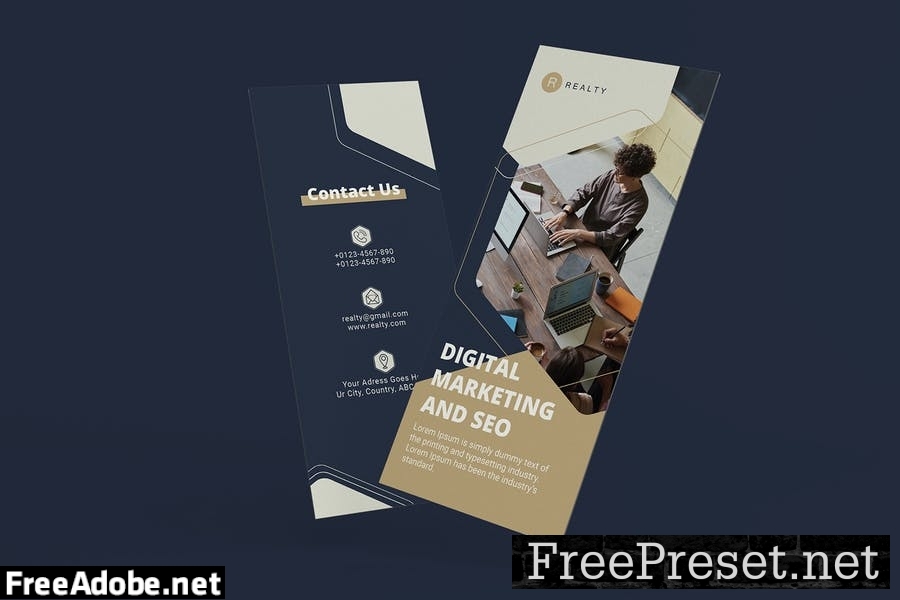 Business Digital Marketing Trifold Brochure 4DWSW7X