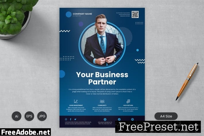 Business Flyer Template 03 - Slidewerk 3D29Y6K