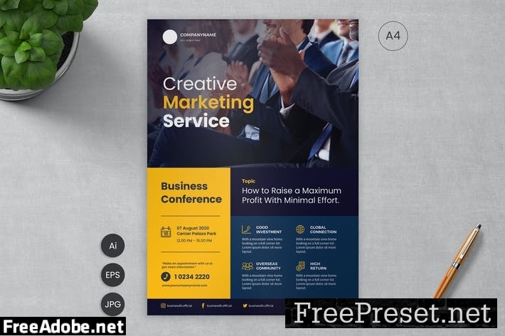 Business Flyer Template 08 - Slidewerk 3CA627M