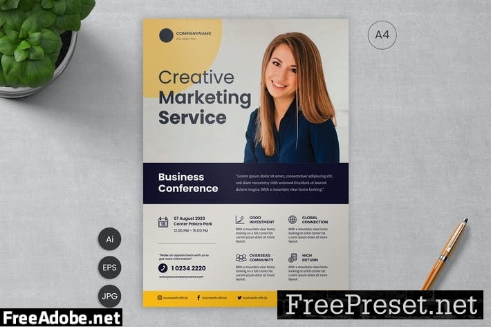 Business Flyer Template 09 - Slidewerk CMR6FJ6