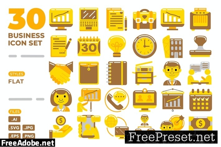 Business Icon Set (Flat) V8LPK3V