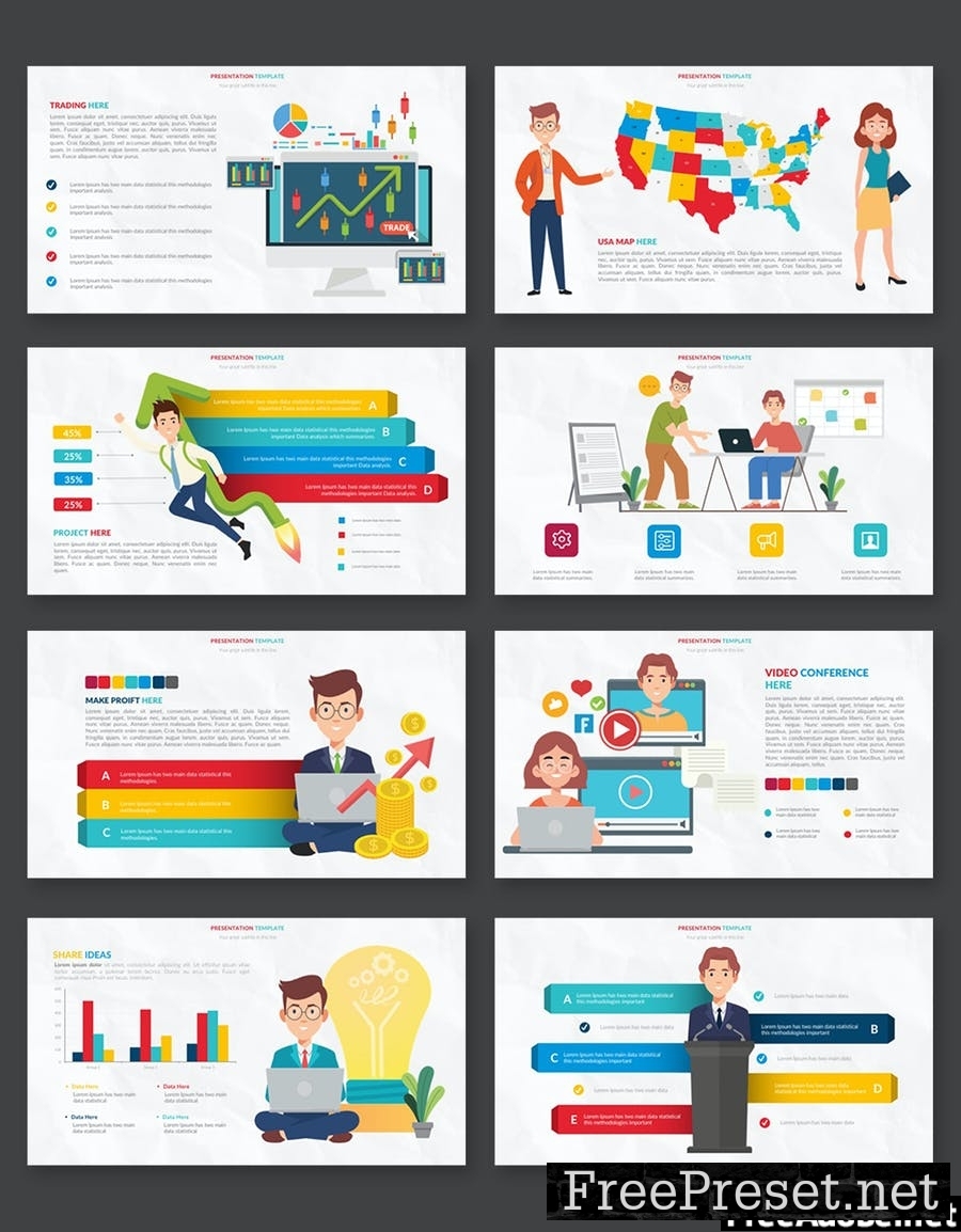 Business Infographics Powerpoint 39X45YE