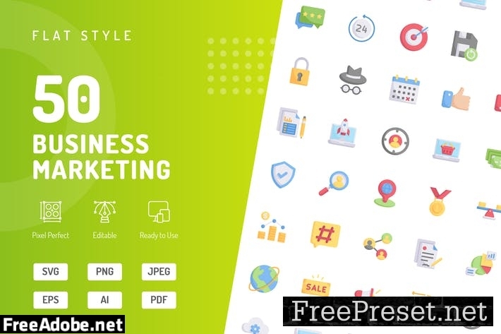 Business Marketing Flat Icons FWLXQ2C