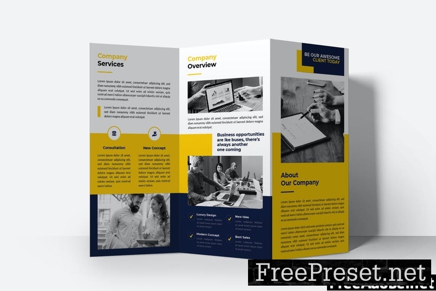 Business Marketing Trifold Brochure