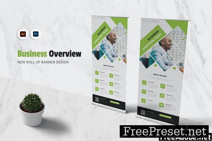 Business Overview Roll Up Banner QC722H9