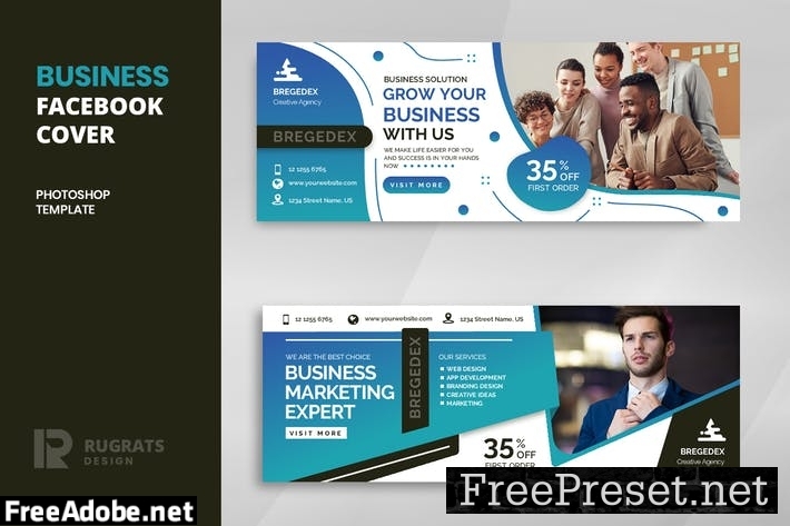 Business r14 Facebook Cover Template BDR6K82