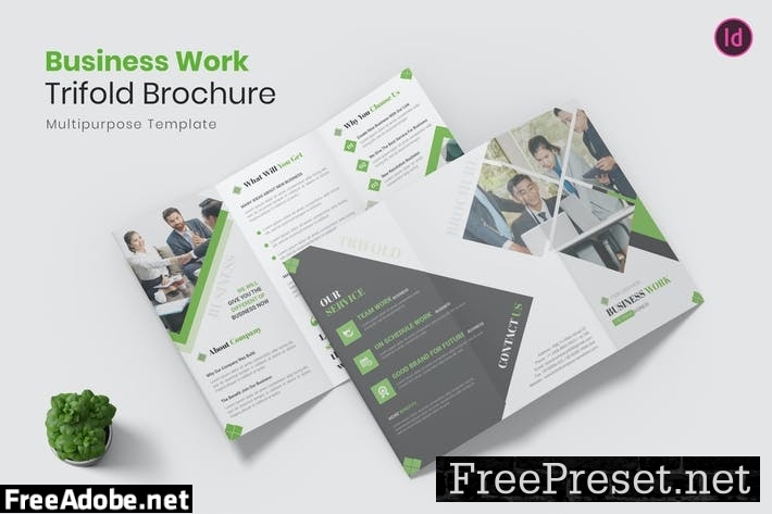 Business Work Trifold Brochure D3ZCRTL