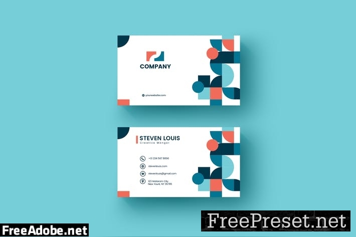 Bussiness Card Geometric Template 32JKENF