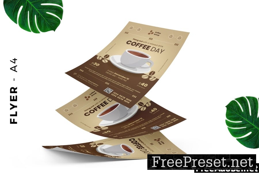 Cafe / Coffee Event Flyer Design 7UX3ZXT