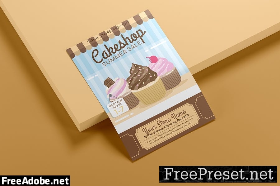 Cake Shop Sale - Flyer Template V6BD5M7