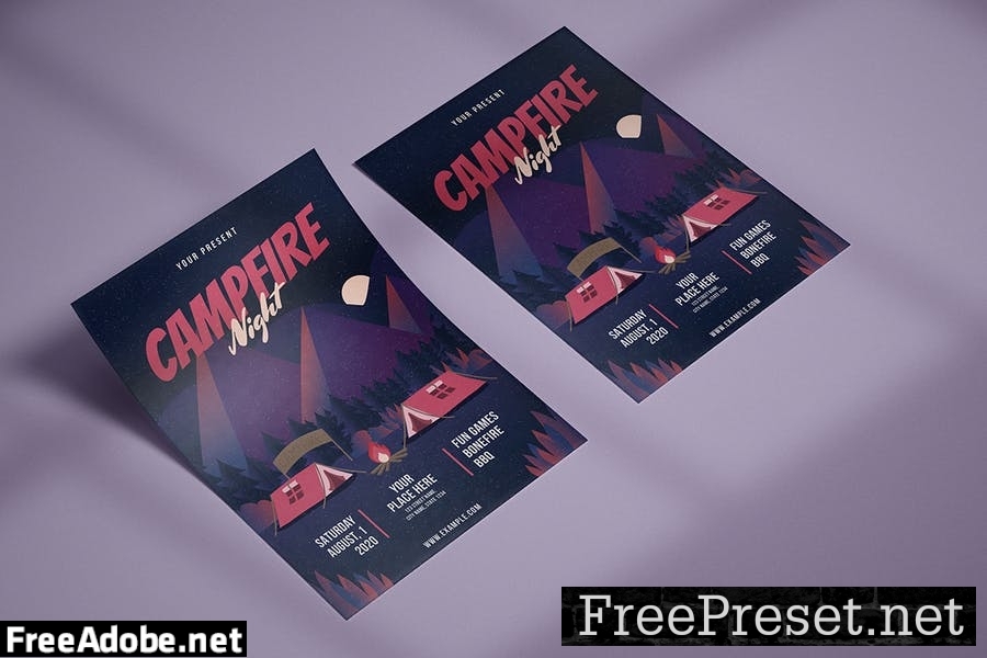 Campfire Night Event - Flyer Template