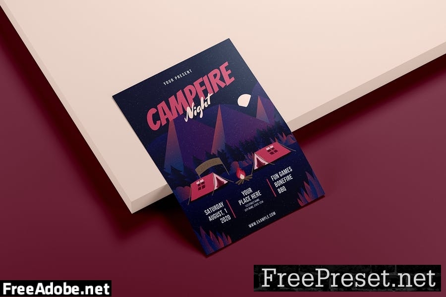 Campfire Night Event - Flyer Template