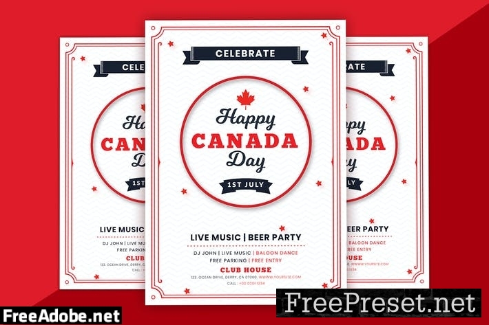 Canada Day Flyer/Poster Template QR898HD