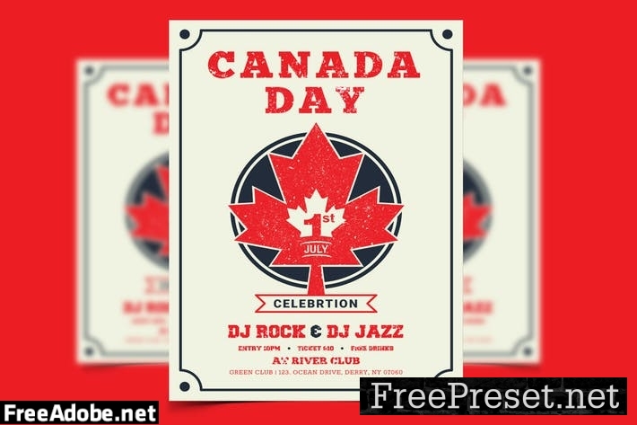 Canada Day Flyer/Poster Template SNEPTTN