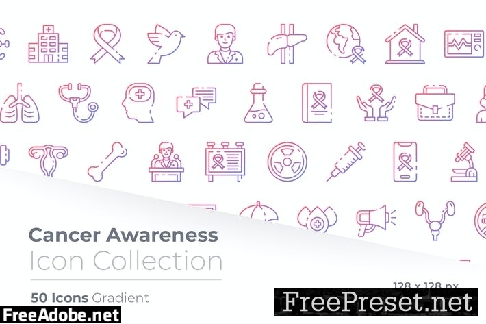 Cancer Awareness Gradient Icon 4PMY36F