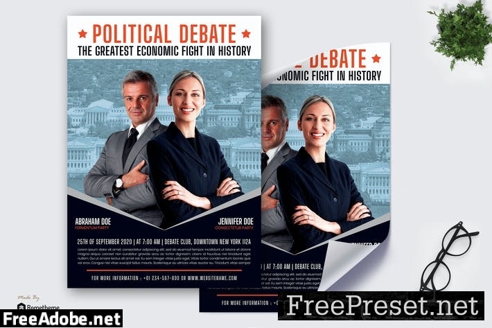 Candidate Debate v2 - Event Poster RB G6PU8F9