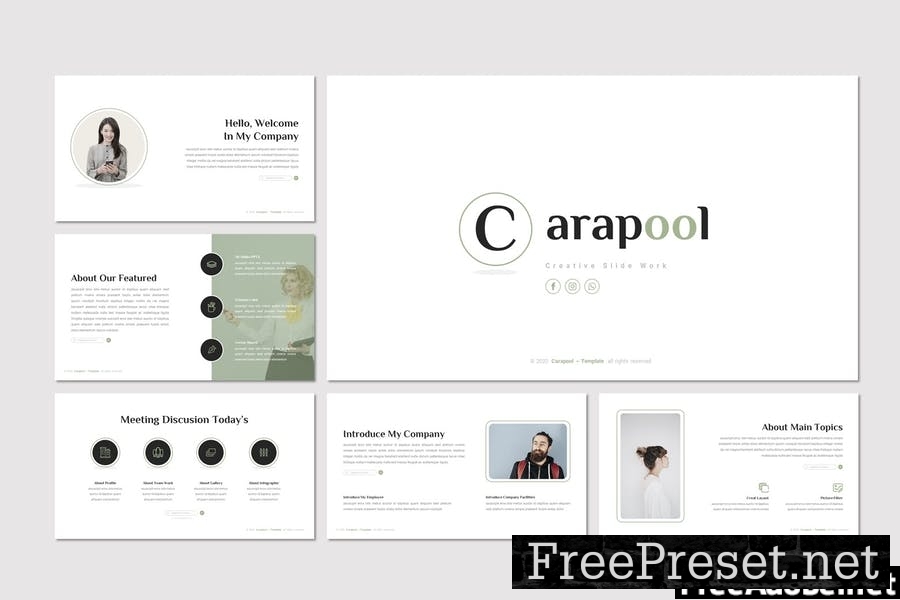 Carapool - Minimalist Powerpoint Template