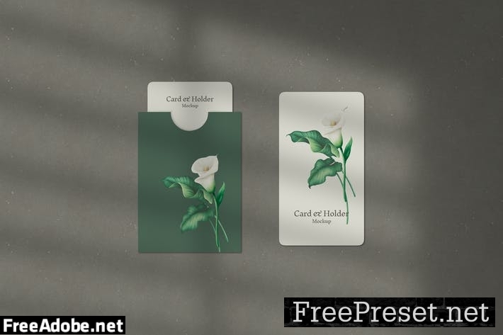 Card and Holder Mockup CR9HXFJ