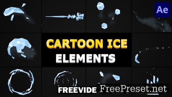 Cartoon Ice Elements | After Effects - Video Template - 35995394