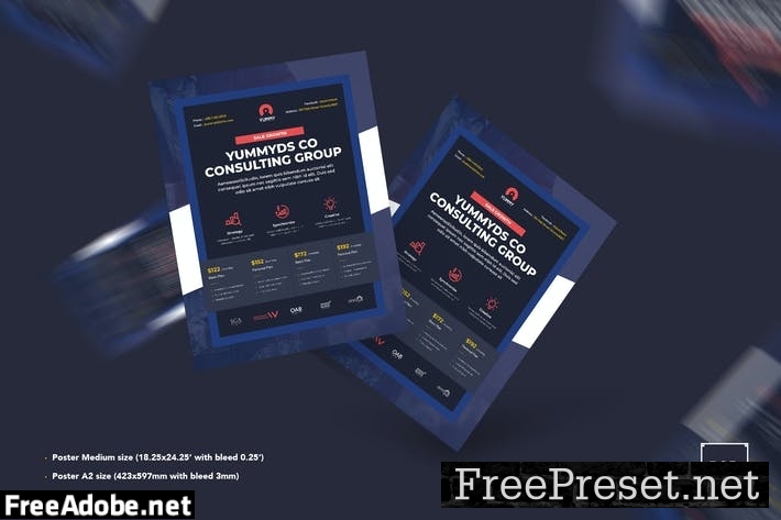 Case Study Poster PSD Template X6RTHD9