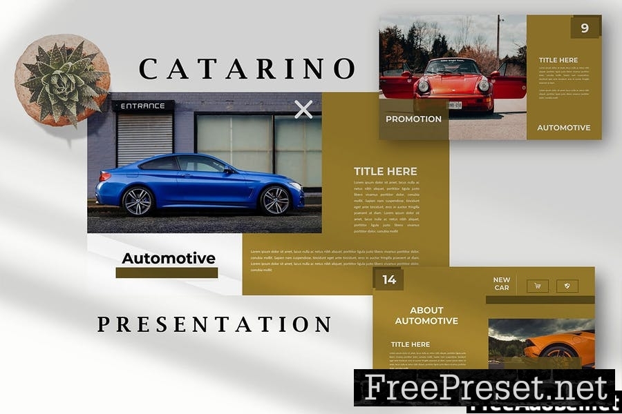 Catarino Automotive - Sport Powerpoint Template MBN9KKB