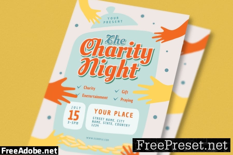 Charity Night Event Flyer 8A7ASHV