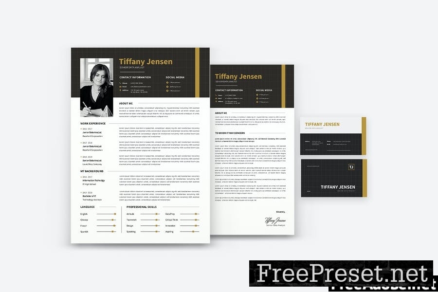 Charming Design CV Resume Set