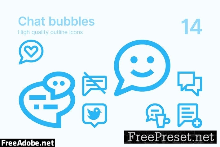 Chat Bubbles Icons QP87A3J