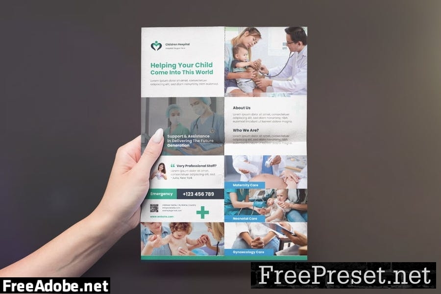 Children Hospital / Clinic Flyer Template VBSYR8K