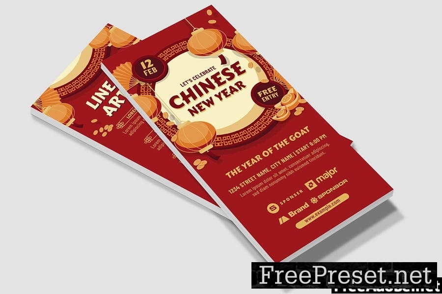 Chinese Lunar New Year Flyer Templates.