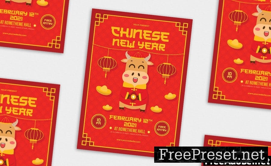 Chinese New Year 2021 - Flyer, Poster & IG KF 39AMNVH