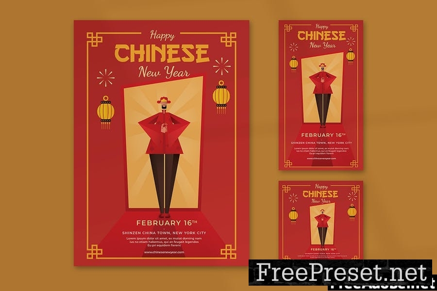 Chinese New Year Flyer Set