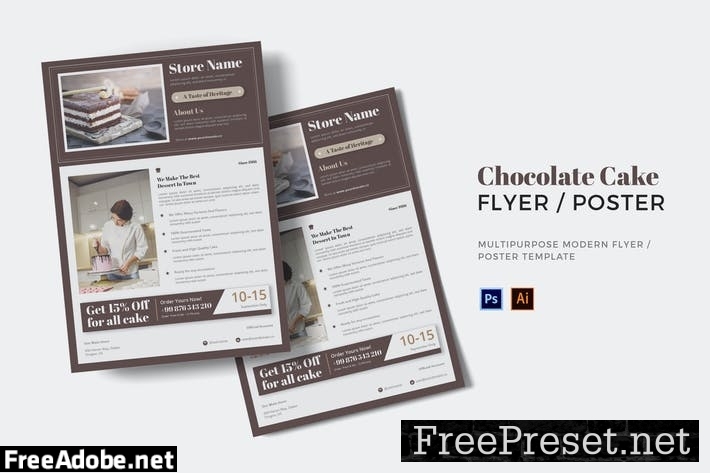 Chocolate Cake Flyer BRTX7QQ